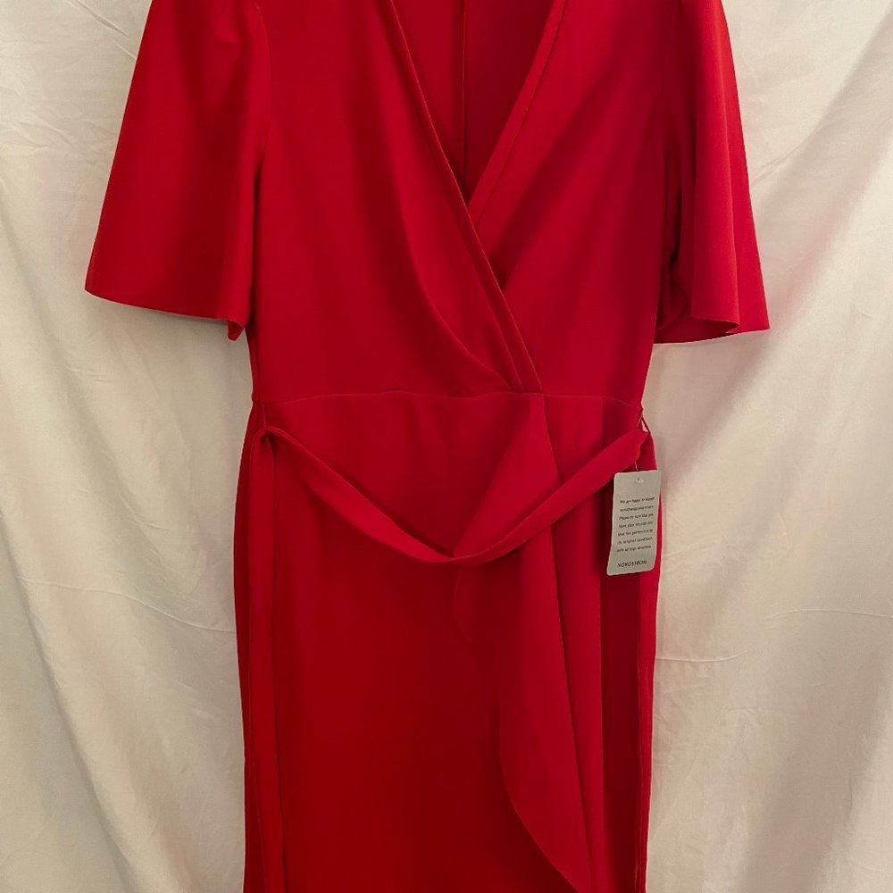Donna Morgan Women's Crepe Faux Wrap Dress Size 4